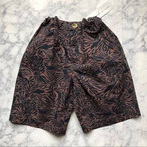 PEEK Nordstrom Zebra Safari Brown Blue Shorts Pant